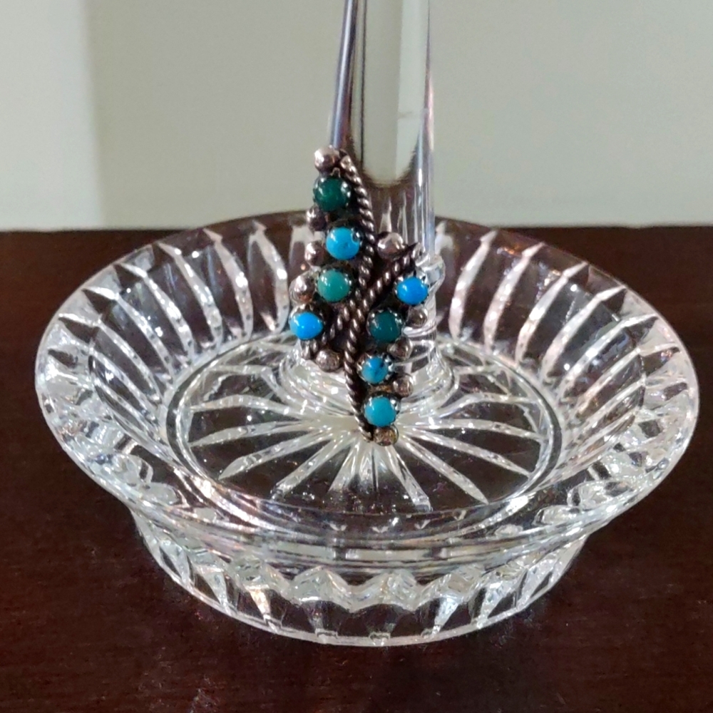 Vintage genuine turquoise sterling silver ring